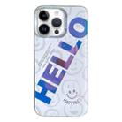 For iPhone 14 Pro Colorful Pattern TPU + PC Phone Case(HELLO) - 1