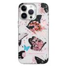 For iPhone 12 Pro Max Colorful Pattern TPU + PC Phone Case(Pink Butterflies) - 1