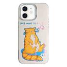 For iPhone 12 Colorful Pattern TPU + PC Phone Case(Cat) - 1