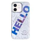 For iPhone 12 Colorful Pattern TPU + PC Phone Case(HELLO) - 1