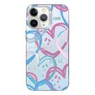 For iPhone 11 Pro Max Colorful Pattern TPU + PC Phone Case(Heart) - 1