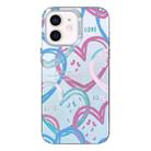 For iPhone 11 Colorful Pattern TPU + PC Phone Case(Heart) - 1