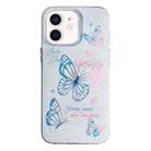 For iPhone 11 Colorful Pattern TPU + PC Phone Case(White Butterflies) - 1