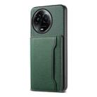 For Realme 11 5G Calf Texture Card Bag Design Full Coverage Phone Case(Green) - 1