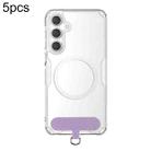 5pcs Universal Phone Lanyard Strap Patch Gasket(Purple) - 1