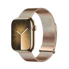 For Apple Watch Series 5 44mm DUX DUCIS Milanese Pro Series Stainless Steel Watch Band(Gold) - 1