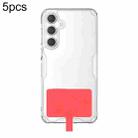5pcs Ultra-Thin Universal Phone Lanyard Strap Patch Gasket(Red) - 1