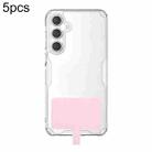 5pcs Ultra-Thin Universal Phone Lanyard Strap Patch Gasket(Pink) - 1