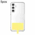 5pcs Ultra-Thin Universal Phone Lanyard Strap Patch Gasket(Yellow) - 1