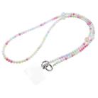 Phone Anti-lost Colorful Bead Chain Crossbody Lanyard(Flower) - 1