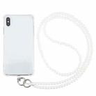 Mobile Phone Anti-lost Ink Wash Crossbody Long Bead Chain(Pearl White) - 1