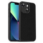 For iPhone 13 Carbon Fiber Textured Oil Spray PC + TPU Phone Case(Black) - 1