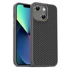 For iPhone 13 Carbon Fiber Textured Oil Spray PC + TPU Phone Case(Grey) - 1