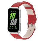 For Samsung Galaxy Fit 3 PU Leather Watch Band(Red) - 1