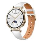 For Huawei Watch  GT 4 18mm Genuine Leather Watch Band(White) - 1