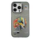 For iPhone 12 Pro Electroplated Lens Illustration Phone Case(Grey) - 1