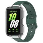 For Samsung Galaxy Fit 3 Half Coverage PC Watch Case + Silicone Watch Band Set(Green) - 1
