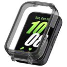 For Samsung Galaxy Fit 3 12mm Half Coverage Hollowed PC Watch Protective Case(Transparent Black) - 1