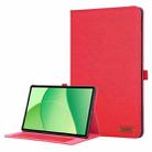 For OPPO Pad SE 11 2025 Fabric Texture Horizontal Flip Leather Tablet Case(Red) - 1