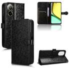 For Realme C67 4G Honeycomb Dot Texture Leather Phone Case(Black) - 1