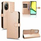 For Realme C67 4G Honeycomb Dot Texture Leather Phone Case(Gold) - 1