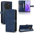 For Realme 12 5G Honeycomb Dot Texture Leather Phone Case(Blue) - 1