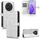 For Realme 12 5G Honeycomb Dot Texture Leather Phone Case(Silver) - 1