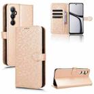 For Realme C65 4G Honeycomb Dot Texture Leather Phone Case(Gold) - 1