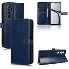 For Realme C65 4G Honeycomb Dot Texture Leather Phone Case(Blue) - 1