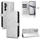 For Realme C65 4G Honeycomb Dot Texture Leather Phone Case(Silver) - 1