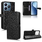 For Realme C61 / C63 Honeycomb Dot Texture Leather Phone Case(Black) - 1