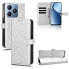 For Realme C61 / C63 Honeycomb Dot Texture Leather Phone Case(Silver) - 1