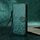 For Realme 13+ Global Honeycomb Dot Texture Leather Phone Case(Green) - 2