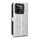 For Realme GT 7 Pro Honeycomb Dot Texture Leather Phone Case(Silver) - 3