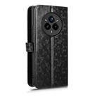 For Realme 14 Pro+ Honeycomb Dot Texture Leather Phone Case(Black) - 3