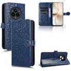 For Realme 14 Pro+ Honeycomb Dot Texture Leather Phone Case(Blue) - 1