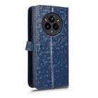 For Realme 14 Pro+ Honeycomb Dot Texture Leather Phone Case(Blue) - 3