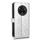 For Realme 14 Pro Honeycomb Dot Texture Leather Phone Case(Silver) - 3