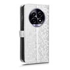 For Realme 14 Pro Lite / 13 Pro Global Honeycomb Dot Texture Leather Phone Case(Silver) - 3