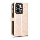 For Realme 14 5G Honeycomb Dot Texture Leather Phone Case(Gold) - 3