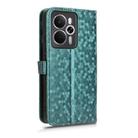 For Realme 14 5G Honeycomb Dot Texture Leather Phone Case(Green) - 3