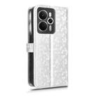 For Realme 14 5G Honeycomb Dot Texture Leather Phone Case(Silver) - 3