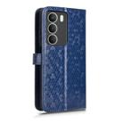 For Realme 14x 5G Malaysia / V70 Honeycomb Dot Texture Leather Phone Case(Blue) - 3