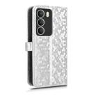For Realme 14x 5G Malaysia / V70 Honeycomb Dot Texture Leather Phone Case(Silver) - 3