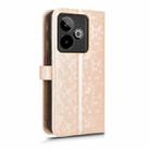 For Realme GT 7 5G Global Honeycomb Dot Texture Leather Phone Case(Gold) - 3