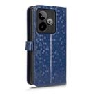 For Realme GT 7 5G Global Honeycomb Dot Texture Leather Phone Case(Blue) - 3