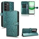 For Realme C71 4G Honeycomb Dot Texture Leather Phone Case(Green) - 1