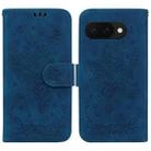 For Google Pixel 9a Butterfly Rose Embossed Leather Phone Case(Blue) - 1