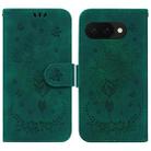 For Google Pixel 9a Butterfly Rose Embossed Leather Phone Case(Green) - 1