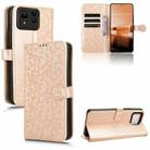 For Asus Zenfone 11 Ultra Honeycomb Dot Texture Leather Phone Case(Gold) - 1